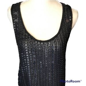 Pookie Navy blue embellished tank top